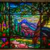 Stained glass window, Greenwood Memorial Park photo, February 2017