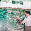 Matte artist Peter Ellenshaw creating  concept art for Disneyland 1954