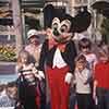 Mickey Mouse in Disneyland’s Town Square, February 1970