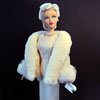 Gene Marshall wearing custom couture by Diane Wagner inspired by the Lana Turner movie Imitation of Life