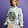 Olivia Newton John as Sandy from Grease wearing Franklin Mint nightgown Hopelessly Devoted to You doll outfit