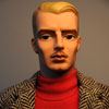 Photo of vinyl Trent Osborn doll wearing Star Wardrobe Separate Herringbone jacket