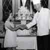 Shirley Temple with Fox Studio Chef before her birthday party, April 23, 1939