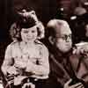 Shirley Temple and director John Ford, Wee Willie Winkie, 1937