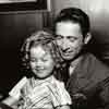 Phil Friedman and Shirley Temple on the set of Curly Top, 1935