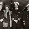Lt. Commander Joel Pressman, Claudette Colbert, Captain Don Wilcox, Commander Michael Sanchezat at the Since You Went Away premiere, July 18, 1944