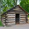 Valley Forge log cabin, July 2009