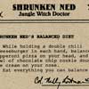 Disneyland Adventureland Shrunken Ned card