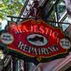 Majestic Shoe Repairing neon sign, Atlanta, Georgia, October 2023