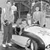 Disneyland Autopia, December 1957 with Steve Allen