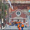 Cars Land construction at Disney California Adventure  April 2012