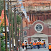 Cars Land construction at Disney California Adventure  April 2012