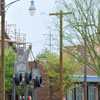 Cars Land construction at Disney California Adventure  April 2012