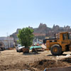 Cars Land construction at Disney California Adventure  August 2011