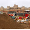 Cars Land construction at Disney California Adventure September 2011