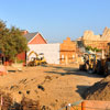 Cars Land construction at Disney California Adventure September 2011