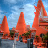 Cars Land at Disney California Adventure Cozy Cone Motel, July 2012