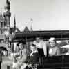 Alan Ladd and family at Disneyland Sleeping Beauty Castle, August 1956