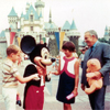 Sleeping Beauty Castle with Prince Rainier and family, undated