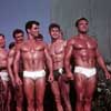 Ed Fury bodybuilding contest photo at beach, 1950s