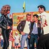Olivia Newton John, Kelly Ward, Barry Pearl, and John Travolta, Grease, 1978