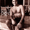 John Derek poolside photo