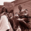 On set photo of John Derek in Prince of Pirates, 1953