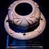 White Star Line ceiling rose original from Nomadic ship, Titanic The Exhibition, Los Angeles, December 2023