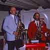 Bill Elliot and his band at Disneyland Central Plaza, August 27, 1965. Morrie Crawford on sax at center