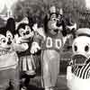 Disneyland Central Plaza with Mickey Mouse, Minnie Mouse, Goofy, and Donald Duck, 1988