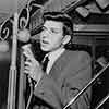 Frank Sinatra Jr. at Disneland Carnration Plaza Gardens bandstand, July 1962 photo