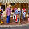 Donald Duck in Disneyland Town Square at Christmas, December 2007