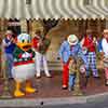 Donald Duck in Disneyland Town Square at Christmas, December 2007