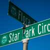 Coronado Island Star Park Circle sign in San Diego January 2014