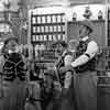 Disneyland Upjohn Pharmacy interior with the Dapper Dans, 1960s