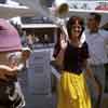 Dopey and Snow White in Disneyland's Tomorrowland, April 1970