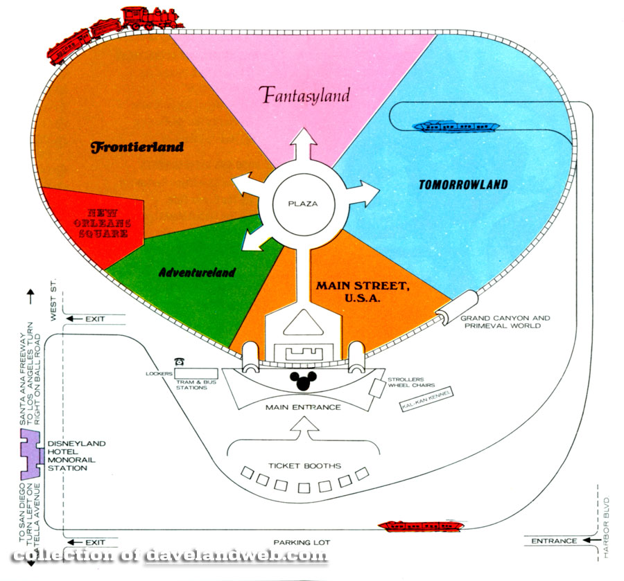 1970 Disneyland Map