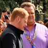 Photo of Modern Family taping at Disneyland with Jesse Tyler Ferguson, Eric Stonestreet, and Aubrey Anderson-Emmons, February 29, 2012