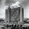 Disneyland Hotel New Tower Rendering, 1962