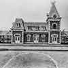 Main Street Train Station construction, pre-opening 1955