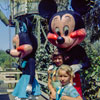 Disneyland Frontierland Train Station with Mickey and Minnie Mouse, September 1960