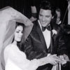 Wedding day portrait of Priscilla & Elvis, May 1, 1967