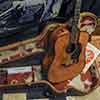 Elvis Presley's cow hide guitar case, 1956, Sun Studios, Memphis, October 2009