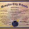 Elvis Presley Humes High School diploma, Sun Studios, Memphis, October 2009