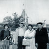 Disneyland entrance photo, May 1957