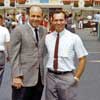 Disneyland entrance photo with Bobby Richardson and Joe Garagiola, November 1966