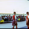 Disneyland Tour Guides at entrance, September 1966 photo