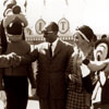 Disneyland entrance with Anwar and Jihan Sadat, 1966