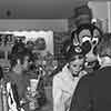 Twiggy with manager Justin de Villeneuve and Goofy at Disneyland's Tinker Bell Toy Shop, April 27, 1967