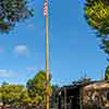 Disneyland Frontierland flagpole, September 2009